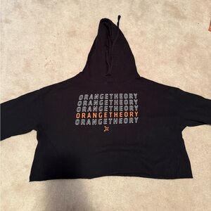 Black Orangetheory Crop Hoodie